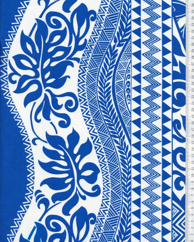 Tissu Polynésien EIMEO Bleu - Tissushop